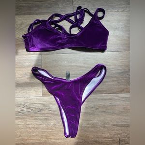 Breezy Swimwear Purple Velvet Quickdry Bikini Size M